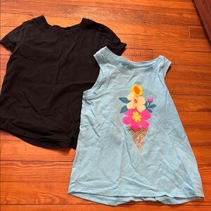 Kids Black and Blue Graphic Tops